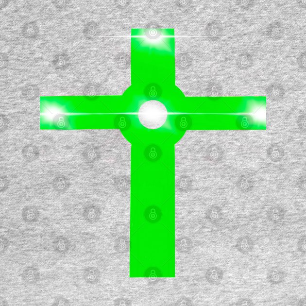 Green Crucifix by DMcK Designs